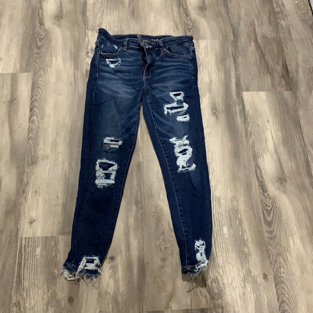 Skinny, ripped American Eagle jeans